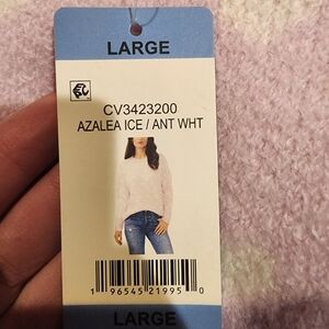 Light Pink Hearts Womens Large Sweater